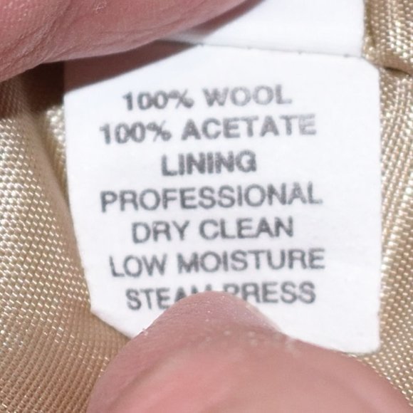 Vintage Alfred Dunner Women's Beige Wool Blazer Petite Size 6 6P Made in USA - Picture 15 of 15